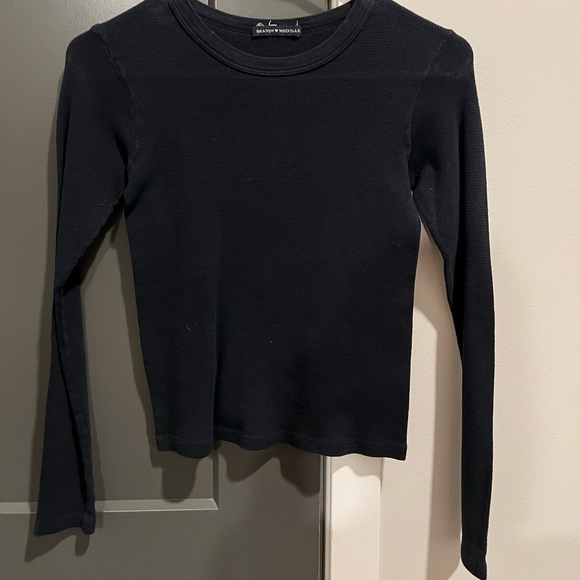 Brandy Melville Navy Long Sleeve Shirt - OS - Picture 1 of 2